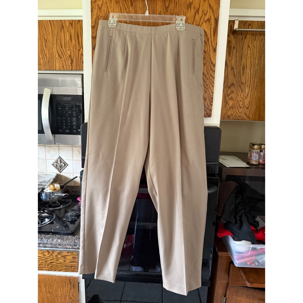 JH Collections Women's Khaki Straight Leg Trousers Size‎ 14